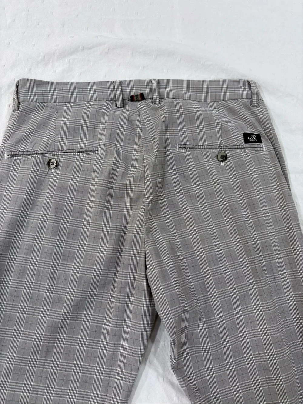 Mason's Italy Gray Plaid Torino Chino Pants Men's Size 48 EU / 32 US